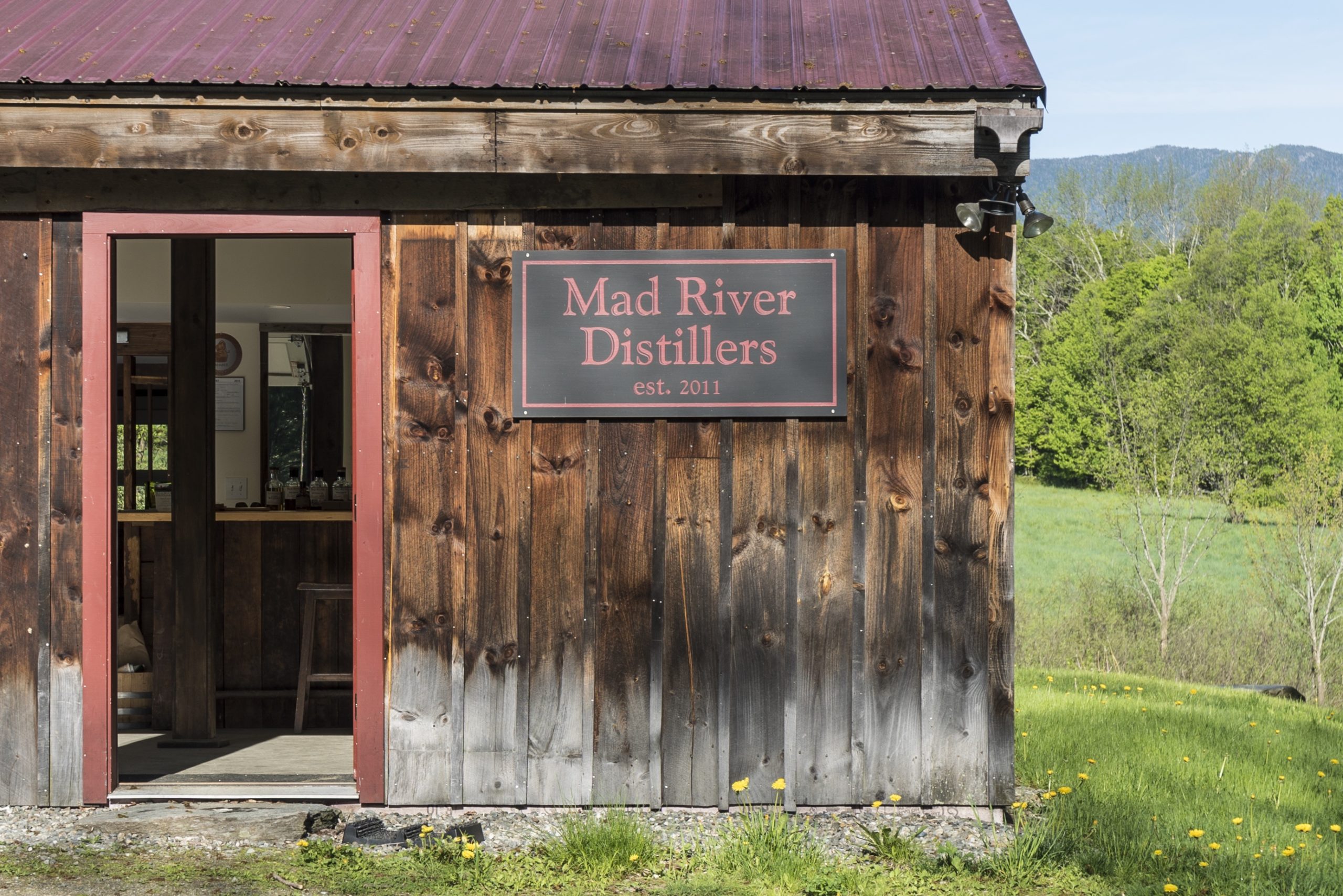 Front door at Mad River Distillers