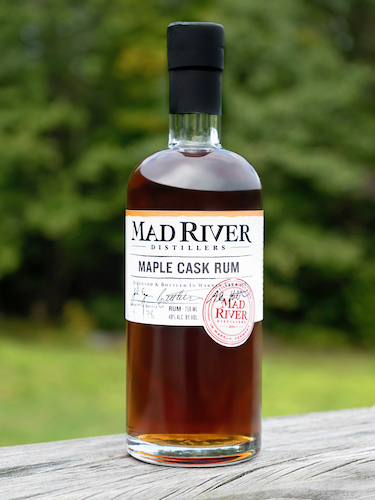 Bottle of Mad River Distillers Maple Cask Rum