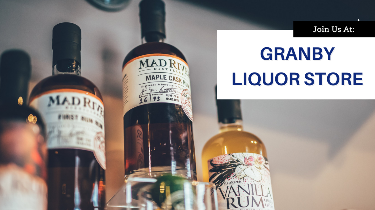 Tasting at Granby Liquor Store Mad River Distillers