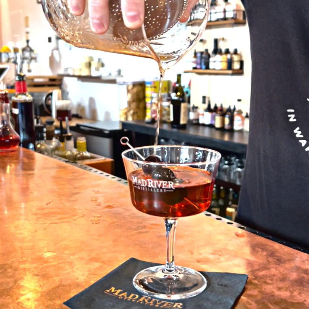 Vieux Carre cocktail on the Tasting Room bar