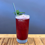 Blueberry Smash Highball on a table